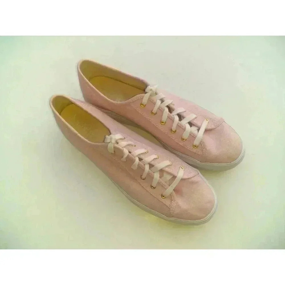 Keds Womens Triple Kick Chambray Sneakers Shoes Pink WF60331 Low Top Lace Up 10